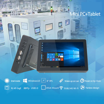4GB RAM 64GB ROM All In One Industrial Tablet PC quad core J3455 8 Inch Touch Screen